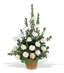 White Simplicity Basket from Swindler and Sons Florists in Wilmington, OH